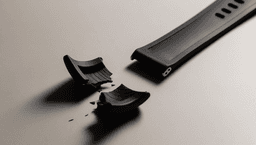 Broken black watch strap